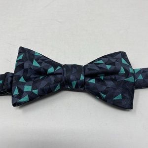 JF J. Ferrar Bow Tie Teal Triangles Geometric